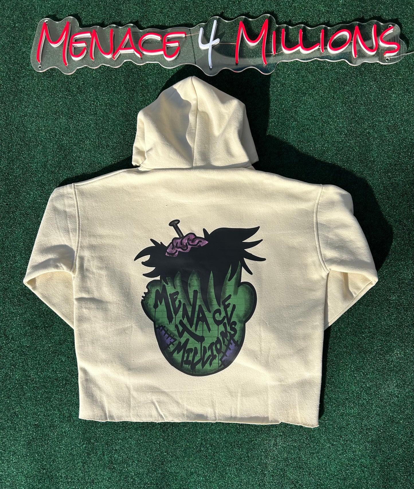 “Franken Menace” oversized heavyweight hoodie